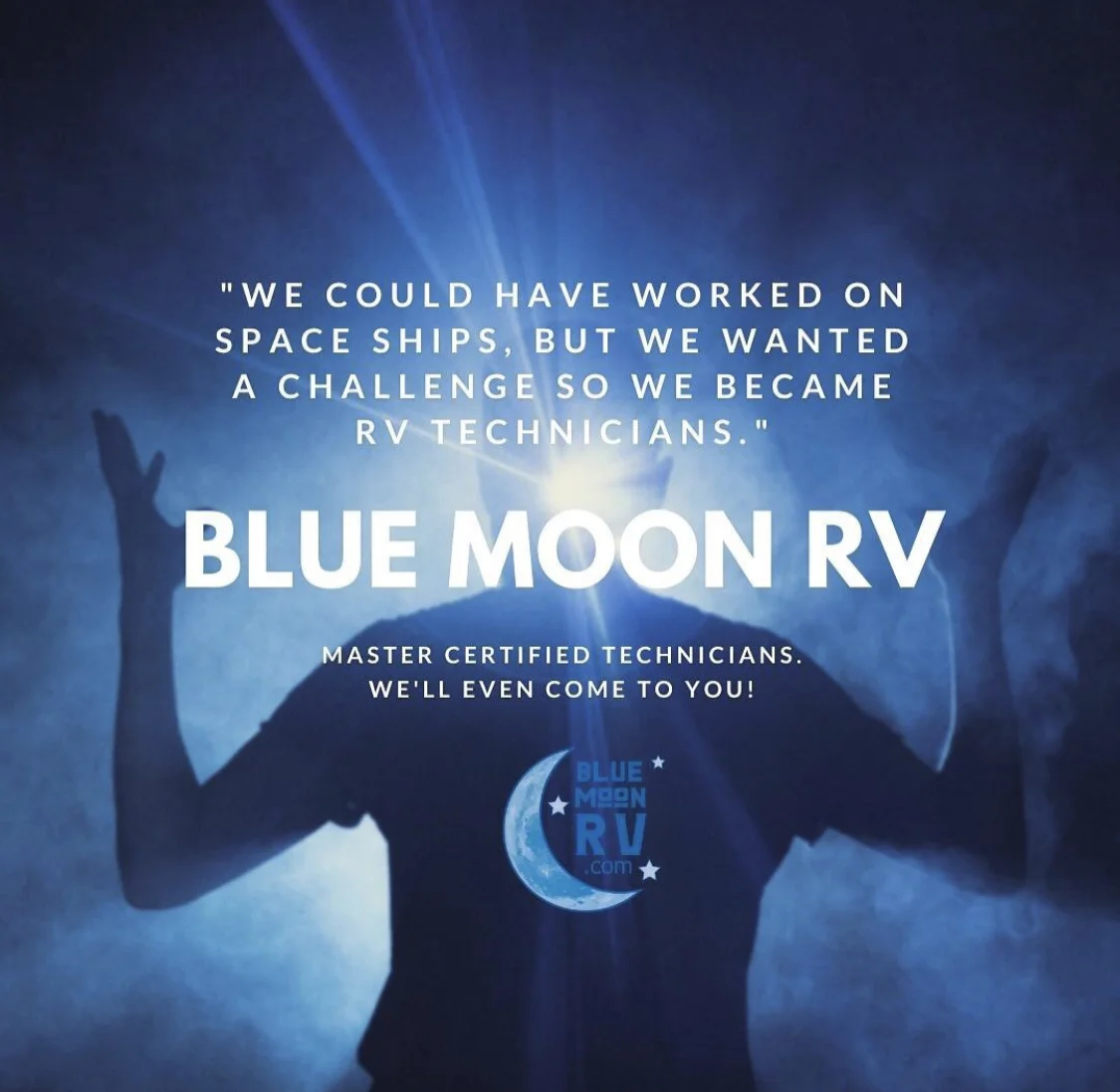 Aerial view of the Blue Moon Mobile RV facility in Carrollton, TX